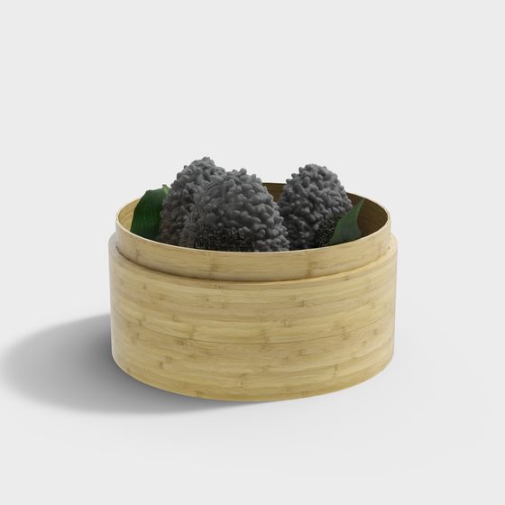 Traditional Bamboo Steamer 3D Model