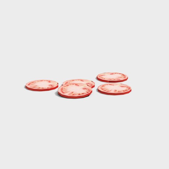 Realistic Tomato Slices 3D model