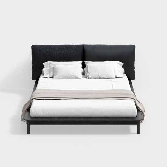 Stylish 3D Bed Frame Model for Modern Spaces