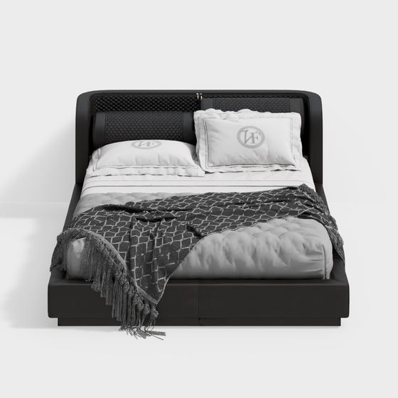 Urban Elegance Bed 3D model for Modern Spaces