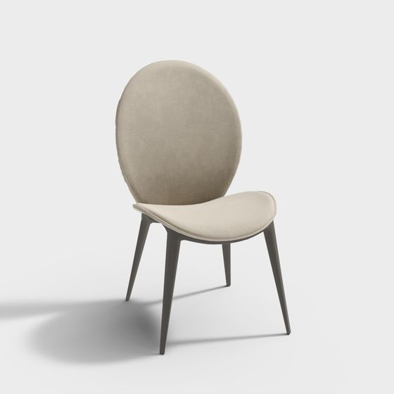 Elegant Round Chair 3D model for Modern Interiors