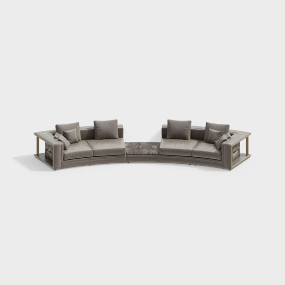 Curve Comfort 3D model Sofa for Modern Homes