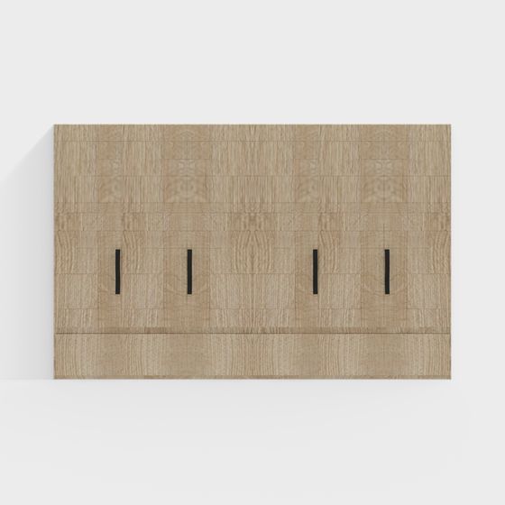 Wooden Texture Drawer Cabinet 3D model for Modern Interiors