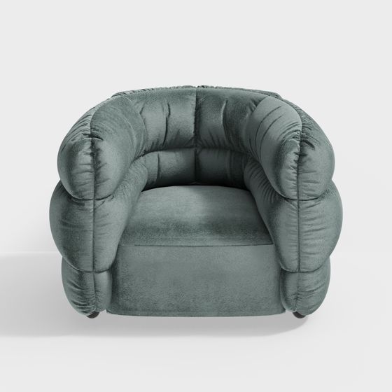 Cozy Velvet Chair 3D model for Stylish Interiors