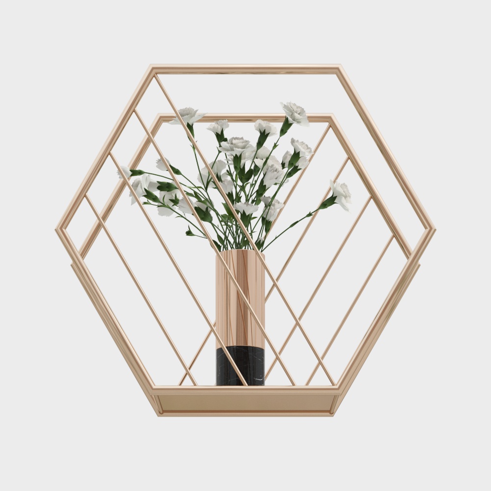 Modern Metal Vase Wall Decoration