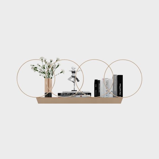 Circle Shelf Low-Poly 3D model for Creative Spaces