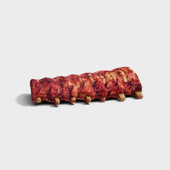 Realistic BBQ Ribs 3D model for Culinary Design