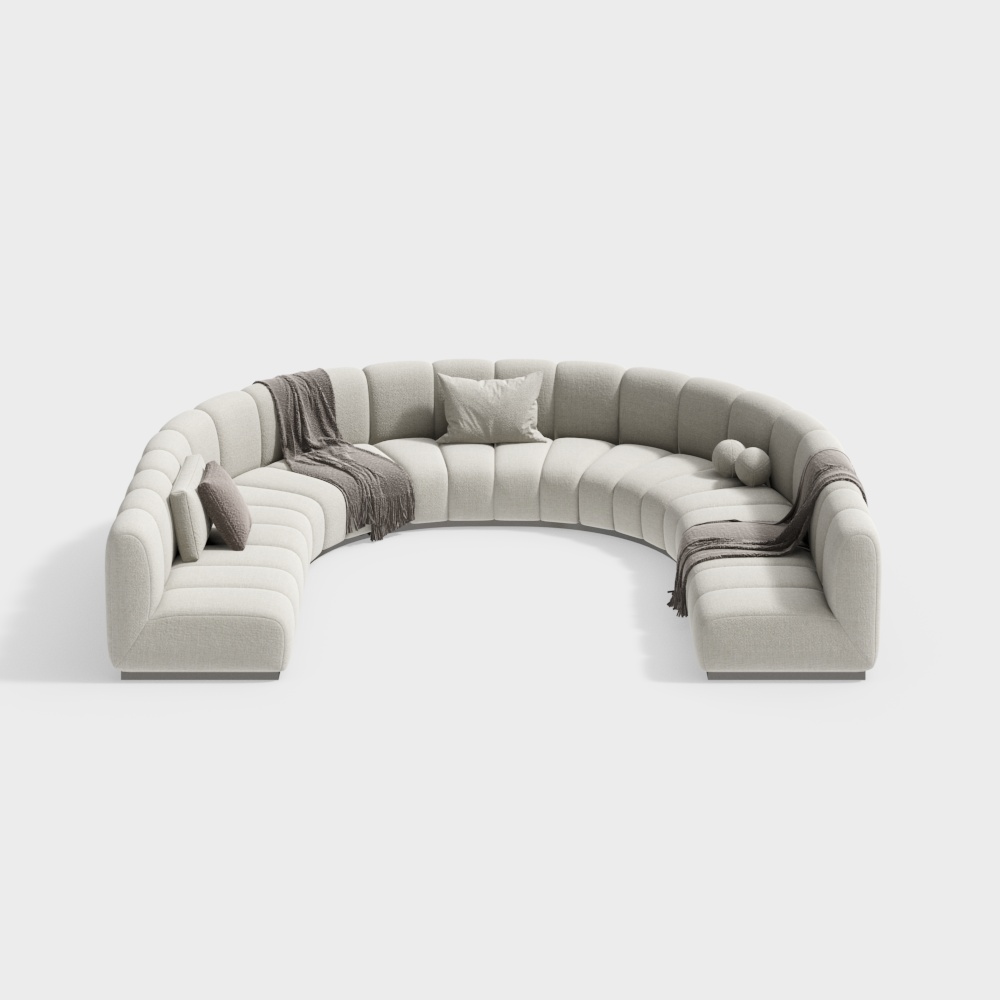 U-Shaped Sofa for Office Recreation Area