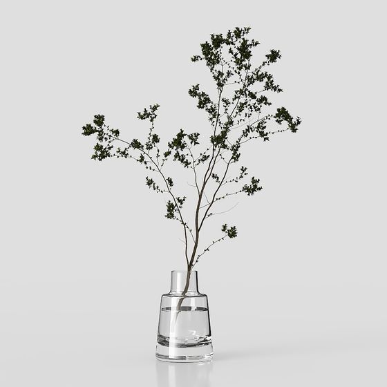 Vibrant Low-Poly 3D Plant Model