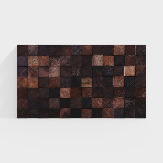Realistic Wood Texture Panel 3D model
