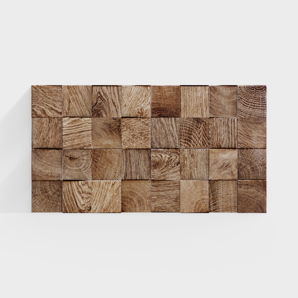 Pared de fondo de rompecabezas de madera maciza moderna