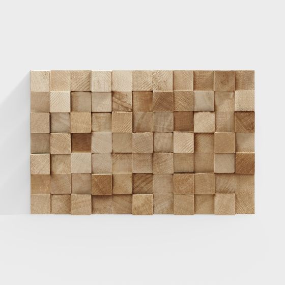 Pared de fondo de rompecabezas de madera maciza moderna