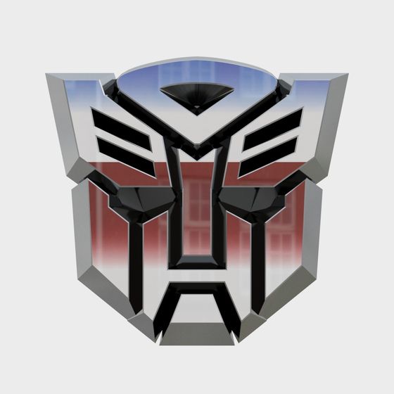 Transformers Logo 3D Model - Low Poly Design