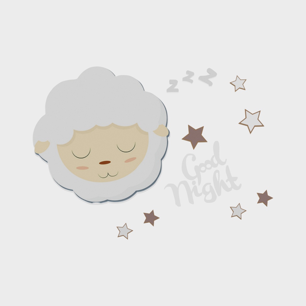 Sleepy Sheep 3D model
