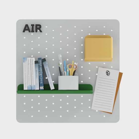 Pegboard Workspace 3D model