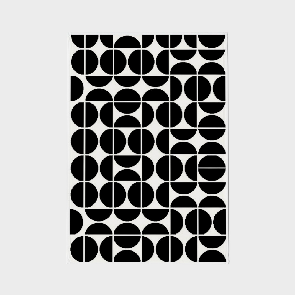 Ковёр с длинным полосатым узором в винтажном стиле