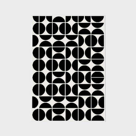 Ковёр с длинным полосатым узором в винтажном стиле