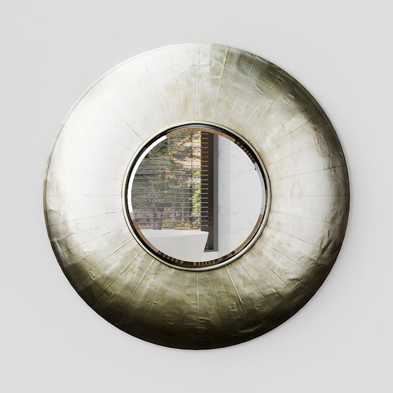Round Window Mirror 3D model