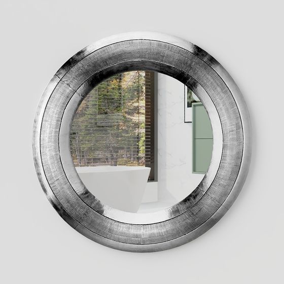 Stylish Round Mirror 3D model for Modern Aesthetics