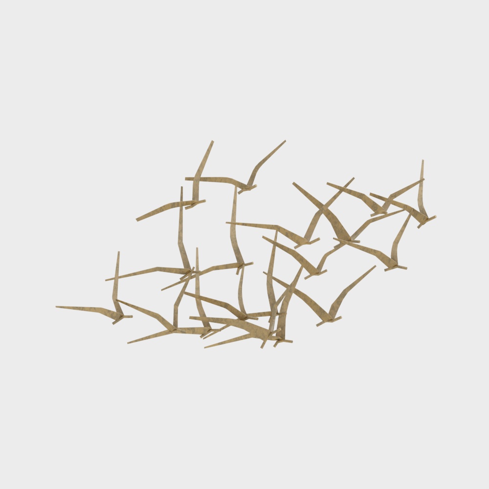 Современный легкий металлический настенный декор