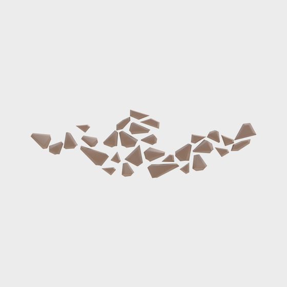 Broken Wings 3D model - Low Poly Art Piece