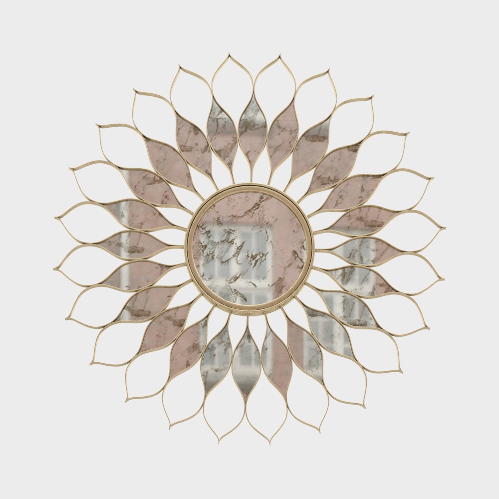 Modern Light Luxury Metal Wall Decoration Mirror