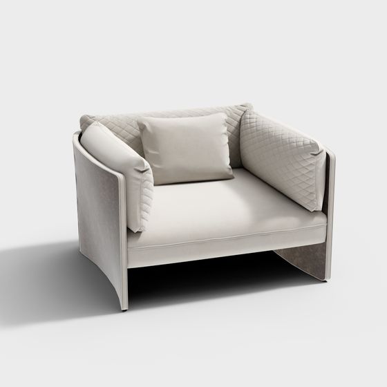 Stylish Low-Polygon Sofa 3D model for Creative Projects