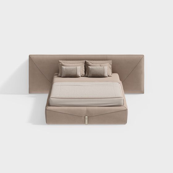 Urban Comfort 3D model Bed for Modern Interiors