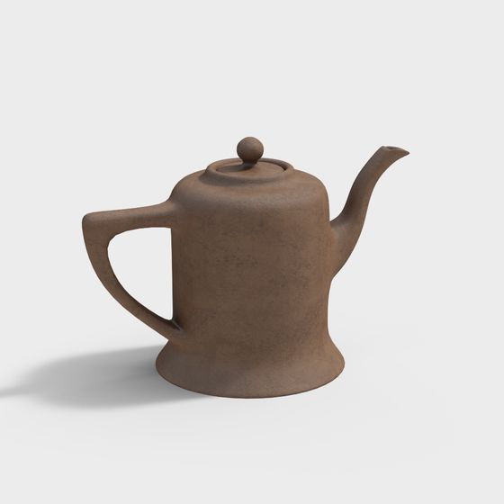 Elegant Low-Poly Teapot 3D Model
