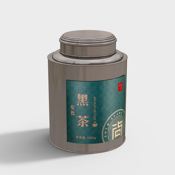 Elegant Black Tea Can 3D Model Design