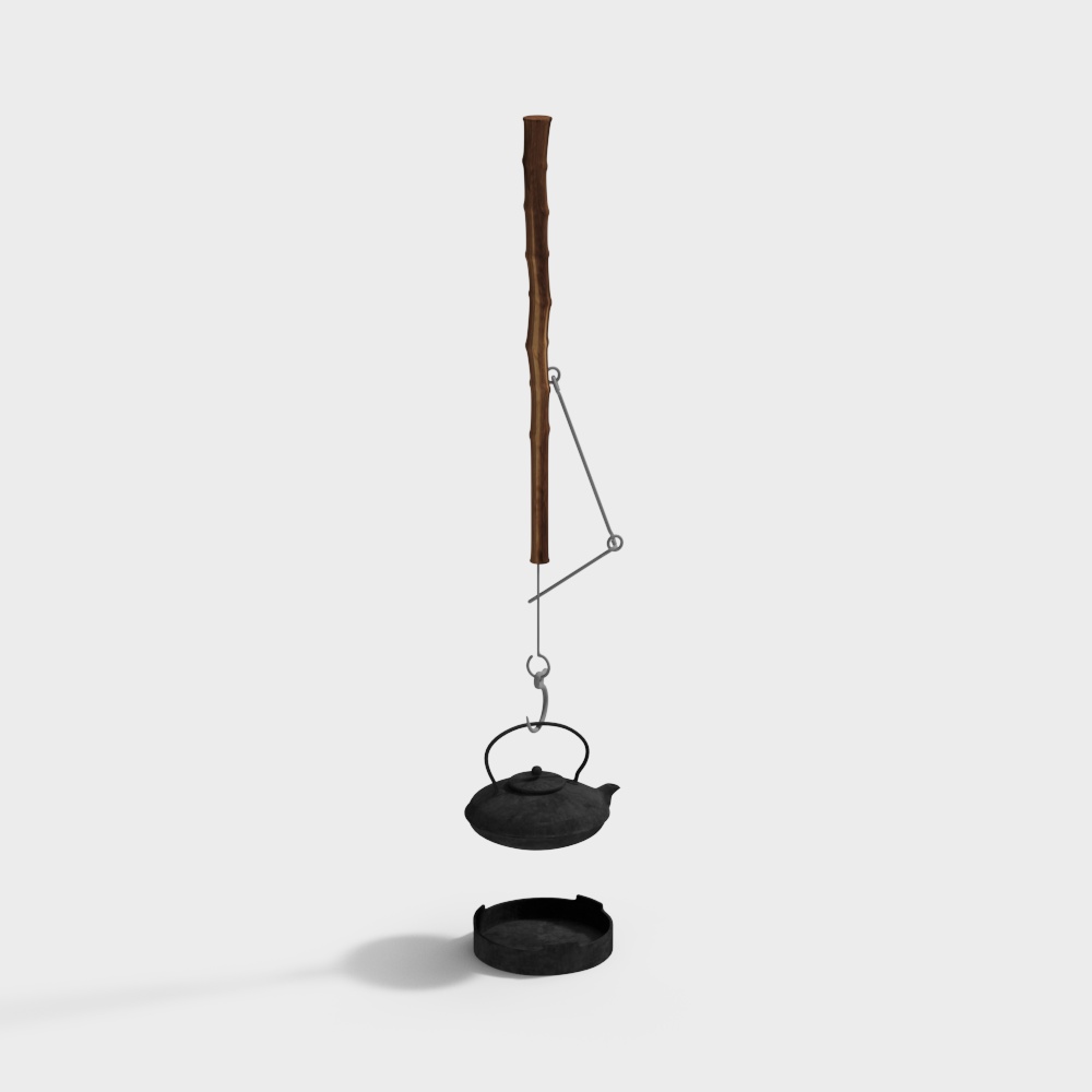 Serene Hanging Teapot 3D model