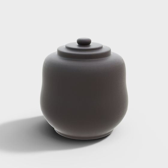 Elegant Gray Pot 3D model