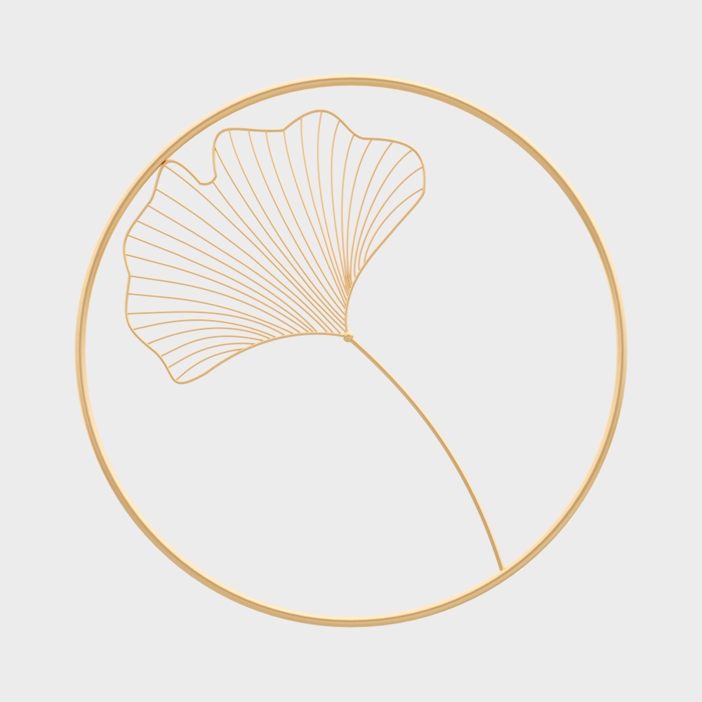 New Chinese Ginkgo Leaf Metal Decoration