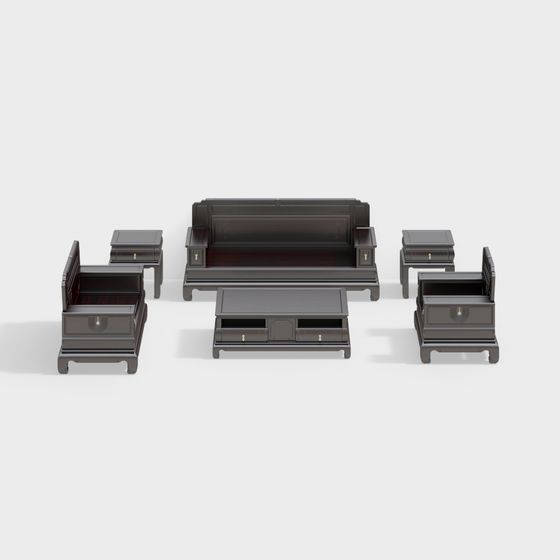 Elegant Chinese Furniture 3D model for Modern Design