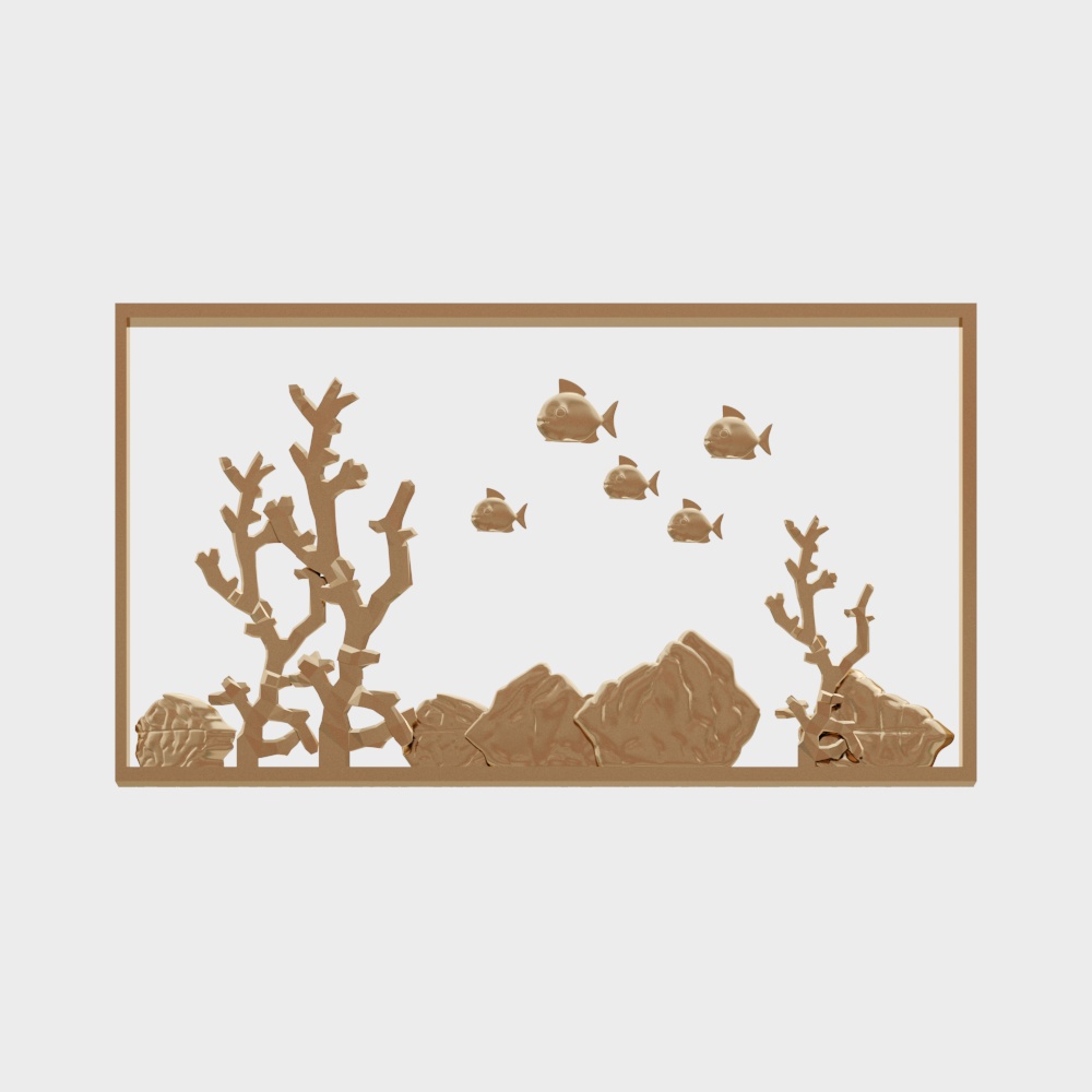 Modern animal and plant metal wall decoration