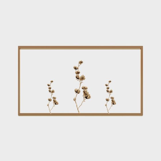 Dried Flower Plant Frame 3D model