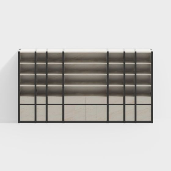 Urban Bookshelf 3D model for Modern Interiors