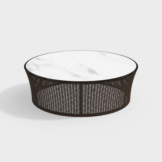 Low-Polygon Round Table 3D model