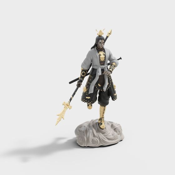 Black Myth Nezha Wu Kong Sculpture