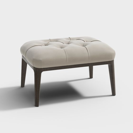 Luxe Ottoman Sophisticated 3D model