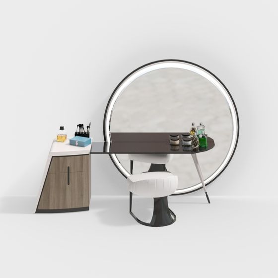 Elegant Minimalist Vanity Table 3D model