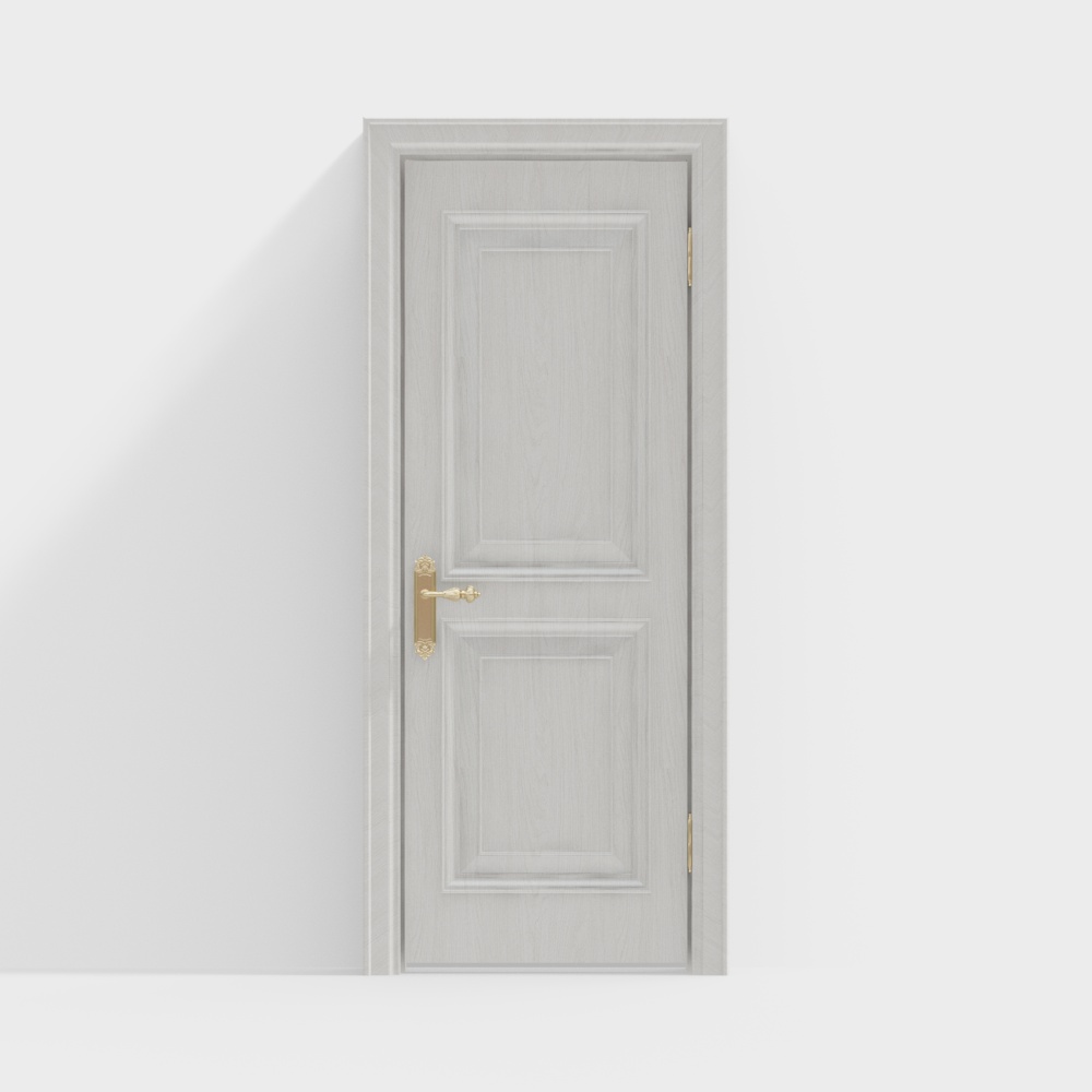 Simple European Solid Wood Single Door - 04gg