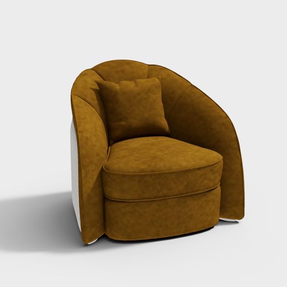 Elegant Low Polygon Armchair 3D model