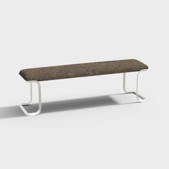 Elegant Low Poly Bench 3D model