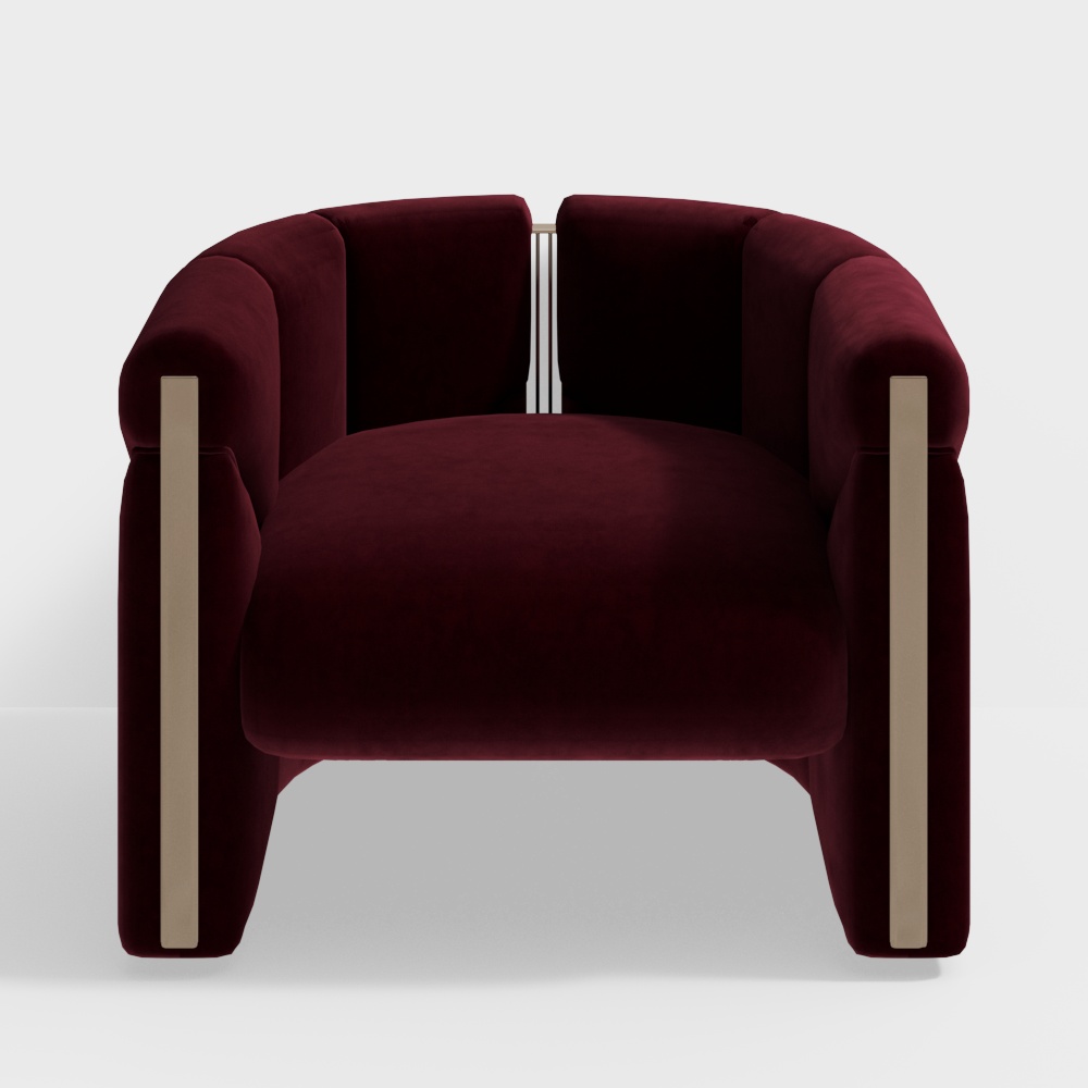 Velvet Art Chair 3D model