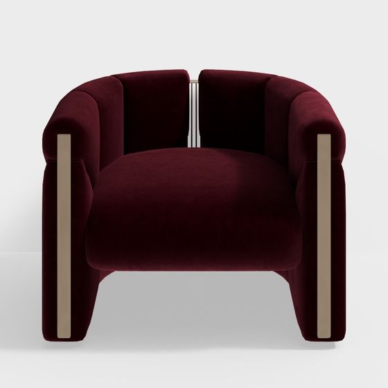 Velvet Art Chair 3D model for Stylish Interiors