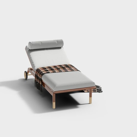 Charming Low-Polygon Lounge Chair 3D model