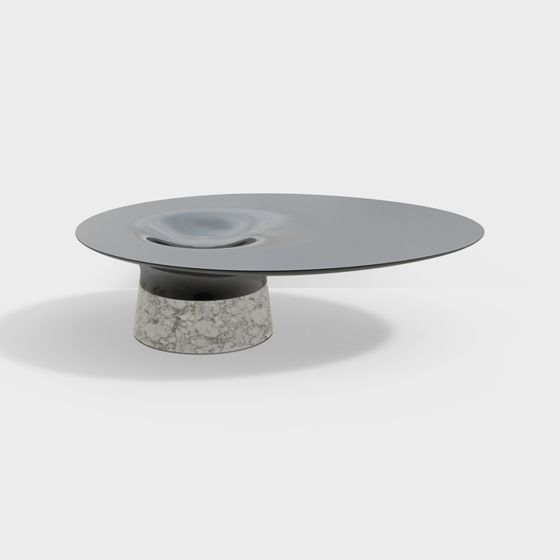 Elegant Marble Round Table 3D model