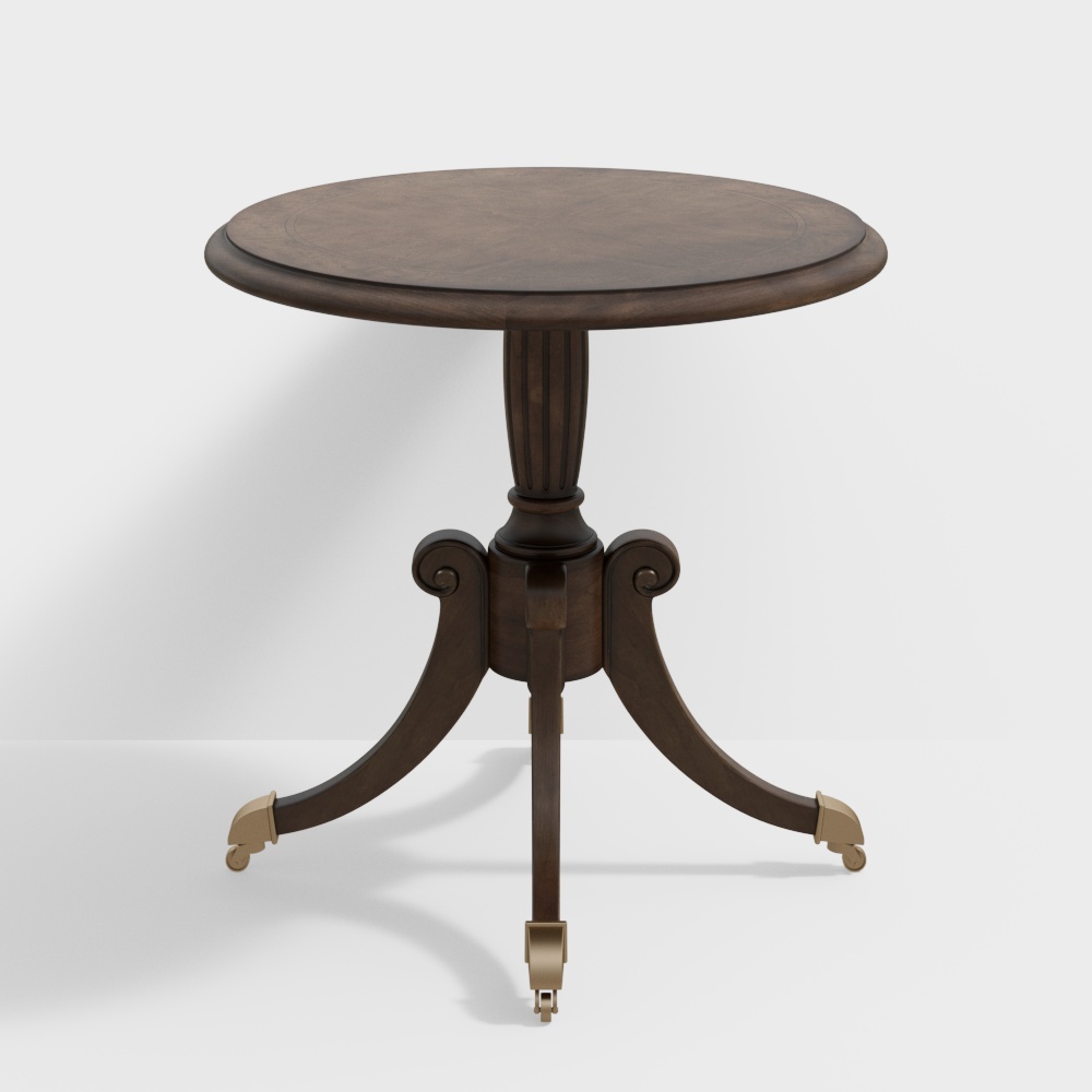 American Solid Wood Round Corner Table