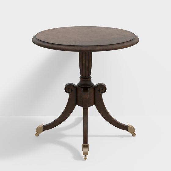 Retro Round Table 3D model for Modern Art Spaces